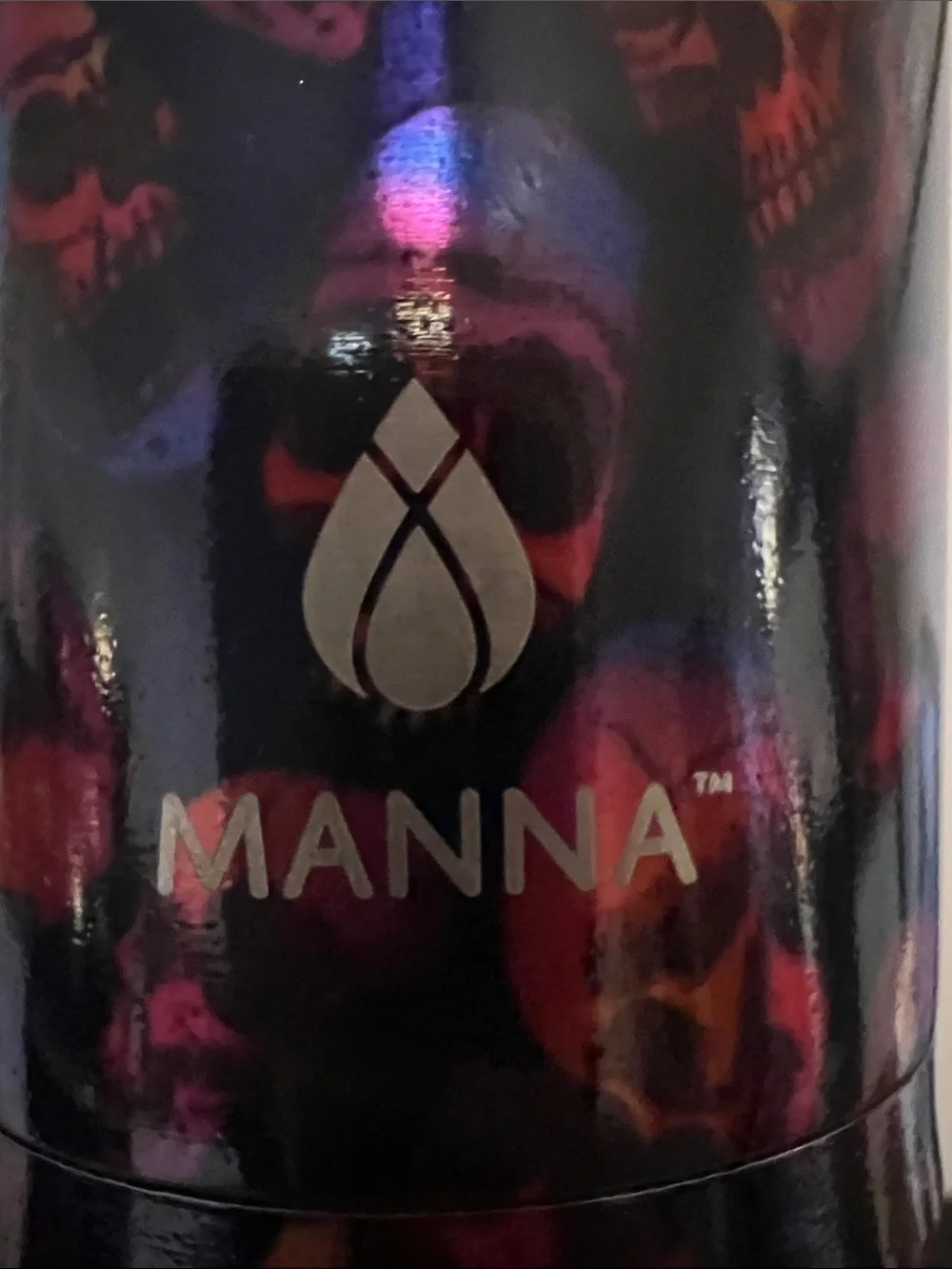 Black Iridescent Skull Travel Tumbler